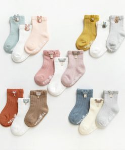 Alternative view of 3 Pairs Cute Cartoon Newborn Socks