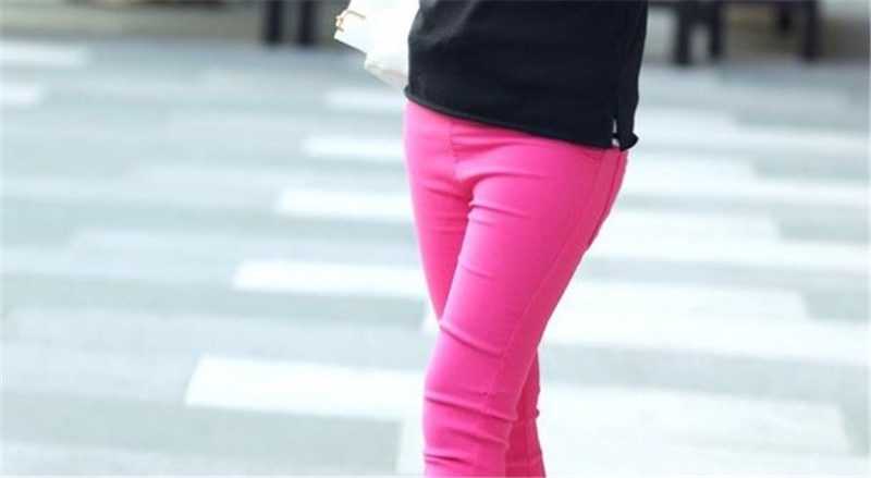 Girls Elastic Pencil Pants