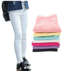 Girls Elastic Pencil Pants