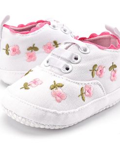 Girls' Cute Floral Cotton Sneakers
