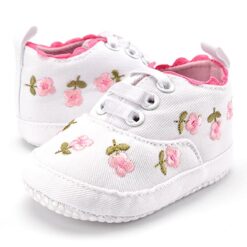 Alternative view of Girls' Cute Floral Cotton Sneakers