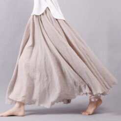 Women's Pleated Flare Maxi Skirt