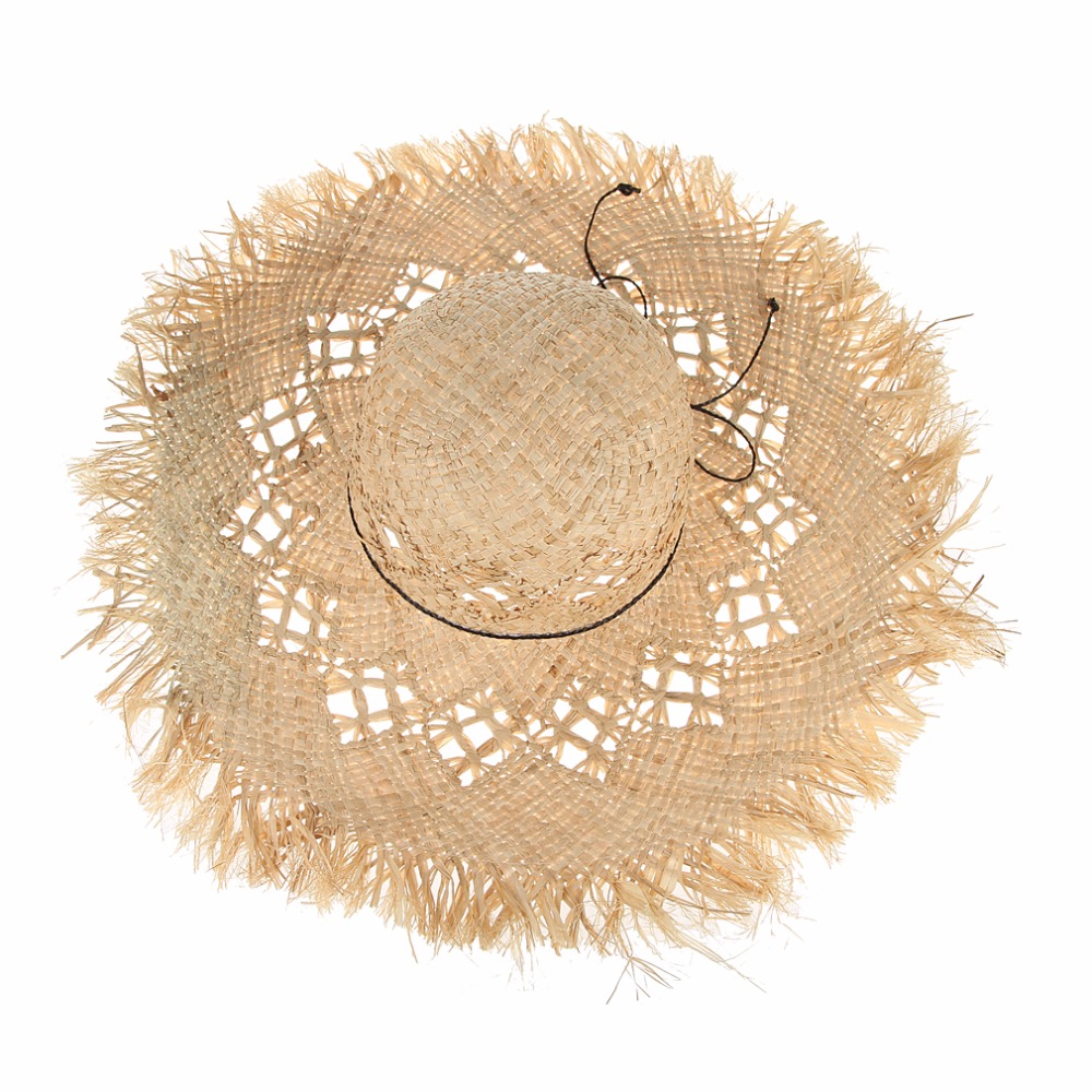 Boho Style Women's Straw Hat with Large Brims