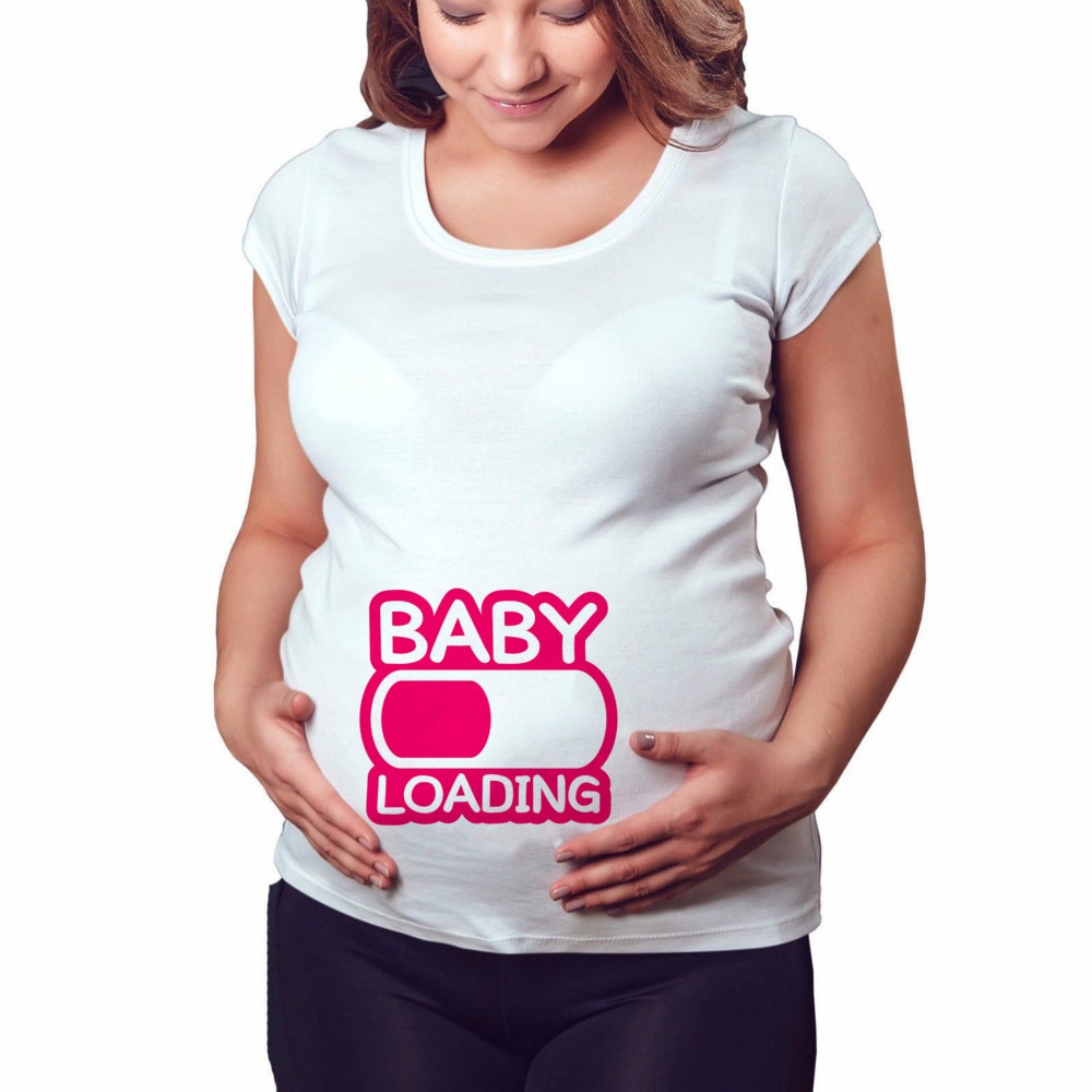 Women's Funny Printed Pregnancy T-Shirt