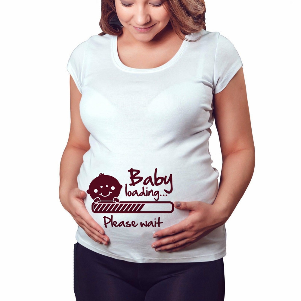 Women's Funny Printed Pregnancy T-Shirt